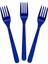 Lacivert Plastik Çatal Lüks (25 Adet) 1