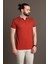 Erkek Kiremit Fermuarlı Polo Yaka T-Shirt 1
