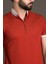Erkek Kiremit Fermuarlı Polo Yaka T-Shirt 2