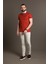 Erkek Kiremit Fermuarlı Polo Yaka T-Shirt 3