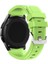 Huawei Watch Uyumlu Kordon Silikon Spor Çizgili Esnek Tasarım Kayış, Yeşil 3