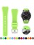 Huawei Watch Uyumlu Kordon Silikon Spor Çizgili Esnek Tasarım Kayış, Yeşil 4
