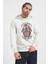 12248898 Baskılı Kapusonlu Sardonlu Sweatshırt 2