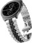 Samsung Galaxy Watch 3 Uyumlu Kordon Paslanmaz Metal Klipsli Rolex Kayış, Gümüş-Siyah 1