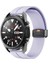 Samsung Galaxy Watch Active Uyumlu Kordon Silikon Magnetik Mıknatıslı Toka Spor Kayış, Lila 2