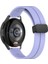 Samsung Galaxy Watch Active Uyumlu Kordon Silikon Magnetik Mıknatıslı Toka Spor Kayış, Lila 3