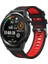Samsung Galaxy Gear Sport/ S S4 Uyumlu Kordon Silikon Çift Renkli Spor Esnek Kayış, Siyah-Kı 1