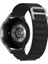 Samsung Galaxy Gear Sport/ S S4 Uyumlu Kordon Alpine Loop Örgü Işlemeli Kumaş Kayış, Siyah 3