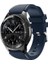 Samsung Galaxy Watch Uyumlu Kordon Silikon Spor Çizgili Esnek Kayış, Lacivert 2