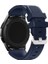 Samsung Galaxy Watch Uyumlu Kordon Silikon Spor Çizgili Esnek Kayış, Lacivert 3