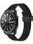 Xiaomi Mi Watch Uyumlu Kordon Paslanmaz Hasır Metal Magnetik Kayış, Siyah 1
