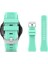 Honor Magic Watch Uyumlu Kordon Silikon Çizgili Tasarım Esnek Spor Kayış, Turkuaz 4