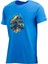 Erkek Bisiklet Yaka Mevsimlik Göğüs Baskılı Standart Fit Royal T-Shirt 1