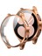 Samsung Galaxy Watch 4 Classic Uyumlu Kasa Koruyucu Silikon Darbe Emici Ekran Koruyucu Gard 02, Rose Gold 1