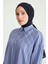 Çizgili Oversize Gömlek 24Y3505 Mavi 2