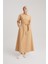 Polo Yaka Basic Pamuk Elbise 24Y9822 Camel 2