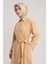 Polo Yaka Basic Pamuk Elbise 24Y9822 Camel 3