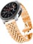 Samsung Galaxy Gear Sport Uyumlu Kordon Paslanmaz Metal Klipsli Rolex Kayış, Rose Gol 2