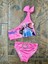 Kız Çocuk Frozen Elsa Tek Omuz Tokalı Bikini 1