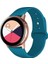 Samsung Galaxy Watch Active Uyumlu Kordon Silikon Yumuşak Esnek A+ Kalite Spor Kayış, Petrol M 2