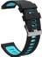 Samsung Galaxy Watch Uyumlu Kordon Silikon Çift Renkli Spor Yumuşak Kayış, Siyah-Mavi 2