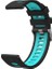 Samsung Galaxy Watch Uyumlu Kordon Silikon Çift Renkli Spor Yumuşak Kayış, Siyah-Mavi 3