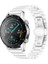 Honor Magic Watch Uyumlu Kordon Paslanmaz Seramik Baklalı Metal Kayış, Beyaz 1