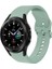 Samsung Galaxy Watch Active Uyumlu Kordon Silikon Spor Metal Klipsli Yumuşak Kayış, Açık Yeşil 1