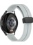 Samsung Galaxy WatchUyumlu Kordon Silikon Magnetik Tokalı Spor Kayış, Gri 3