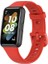 Huawei Band 7 Uyumlu Kordon Silikon Esnek Soft Yüzey Klipsli Yumuşak Spor Kayış, Kırmızı 1