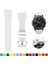 Samsung Galaxy Watch Uyumlu Uyumlu Kordon Silikon Spor Çizgili Esnek Kayış, Beyaz 5