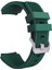 Samsung Galaxy Watch Uyumlu Kordon Silikon Çizgili Tasarım Esnek Spor Kayış, Koyu Yeşi 4