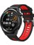 Honor Magic Watch Uyumlu Kordon Silikon Çift Renkli Spor Esnek Yumuşak Kayış, Siyah-Kırm 1