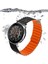 Samsung Galaxy Watch Uyumlu Kordon Suni Deri Bakla Tasarımlı Kayış, Siyah-Tur 4