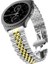 Samsung Galaxy Watch Uyumlu Kordon Paslanmaz Metal Klipsli Rolex Kayış, Gümüş-Gol 1