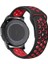 Samsung Galaxy Watch Uyumlu Kordon Silikon Nike Delikli Spor Kayış, Siyah-Kırmızı 2