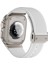 Apple Wacth 44 mm Için Metal Bağlantı Aparatlı Metal Kopçalı Çizgili Silikon Kayış-Kordon KRD-113 1