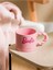 Barbie Temalı Pembe Renk Porselen Kupa 240 ml Mugg 1