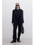 Oversıze Naturel Blazer Ceket Siyah 2
