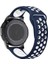 Huawei Gt Runner (22 Mm) Uyumlu Kordon Silikon Nike Delikli Spor Yumuşak Esnek Kayış, Mavi-Beyaz 2