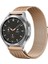 Samsung Galaxy Watch Active 2 Uyumlu Kordon Hasır Metal Örgü Mıknatıslı Kayış, Rose Gol 2