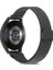 Samsung Galaxy Watch Active 2 40/44MM (20MM) Uyumlu Kordon Hasır Metal Örgü Mıknatıslı Kayış, Siyah 3