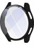 Samsung Galaxy Watch 6 44 mm Uyumlu Silikon Sert Pc Kasa ve Tpu Ekran Koruyucu 360 Koruma Gard 14, Siyah 1
