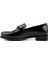 2050132Y Kadın Tokalı Siyah Deri Loafer Ayakkabı 3