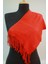 Kırmızı Renkli %100 Saf Keten Şal Fular 8