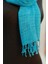 Turkuaz Keten Şal 8