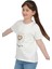 Kız Çocuk Kısa Kollu T-Shirt Bisiklet Yaka Iyi Kalpli Ol Baskılı 3