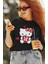 Oversize Love Kalp Hello Kitty Baskılı Kadın T-Shirt 2