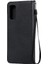 Kart Yuvası Cüzdan ile Samsung Galaxy S20 Klasik Düz Renk Için Flip Case (Yurt Dışından) 4