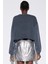 Bisiklet Yaka Baskılı Crop Sweatshirt 3